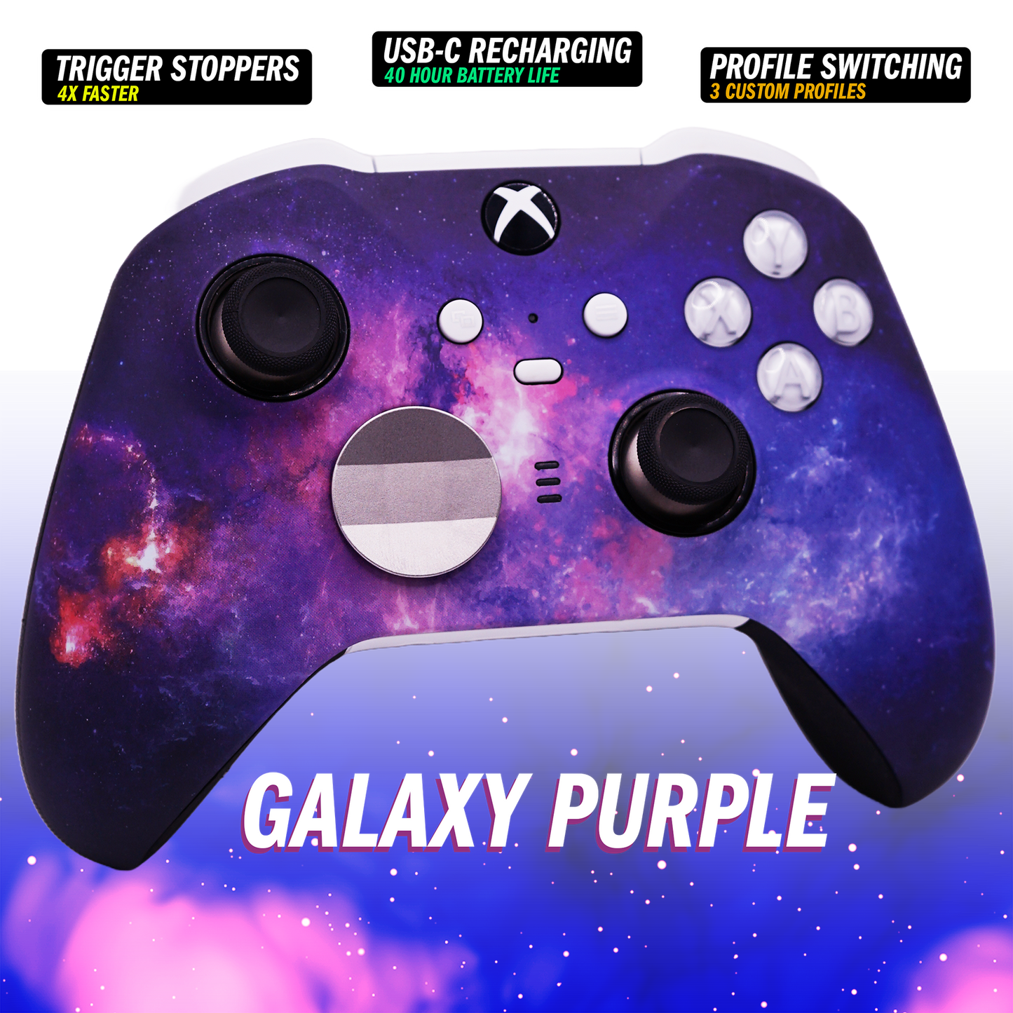 Custom Elite Series 2 Controller - Galaxy Purple